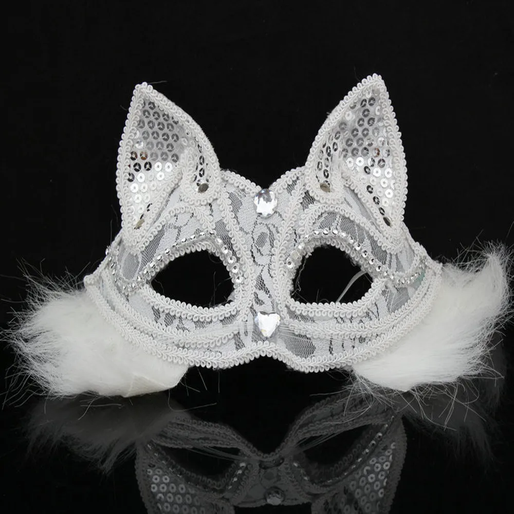 Black Cat Eye Mask para senhoras e meninas, renda misteriosa, luxo, maquiagem veneziana, bola, sexy, adequado