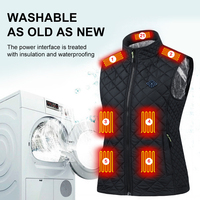 21 Heating Areas USB Heated Vest Winter Electric Heating Jackets Thermal Waistcoat 3-Temperature Control for Outdoor Sportswear