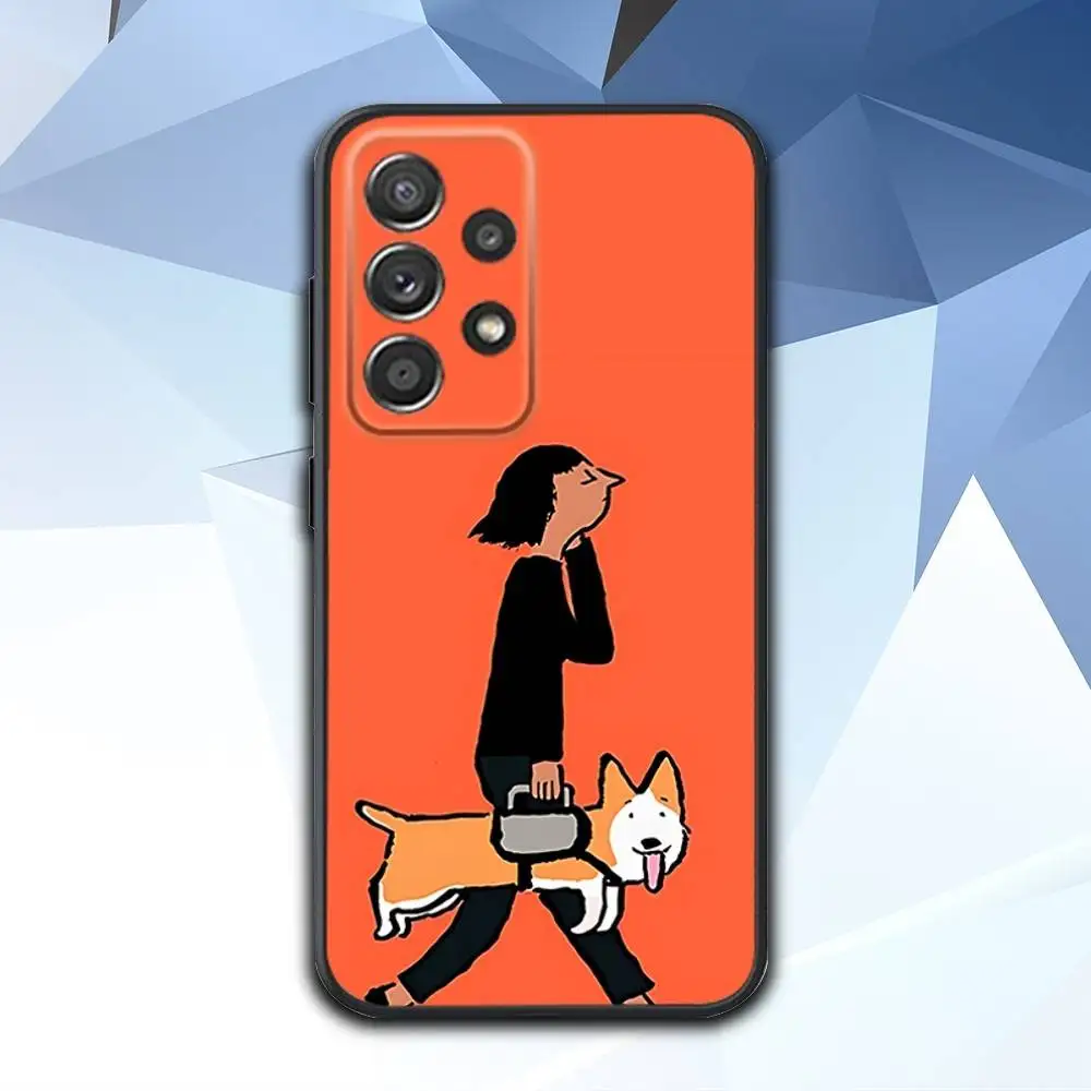 J-Jean Art J-Jullien Funda de teléfono para Samsung S 25,24,23,22,30,21,10,9,Ultra,Plus,Lite,FE,4,5 G Funda negra suave