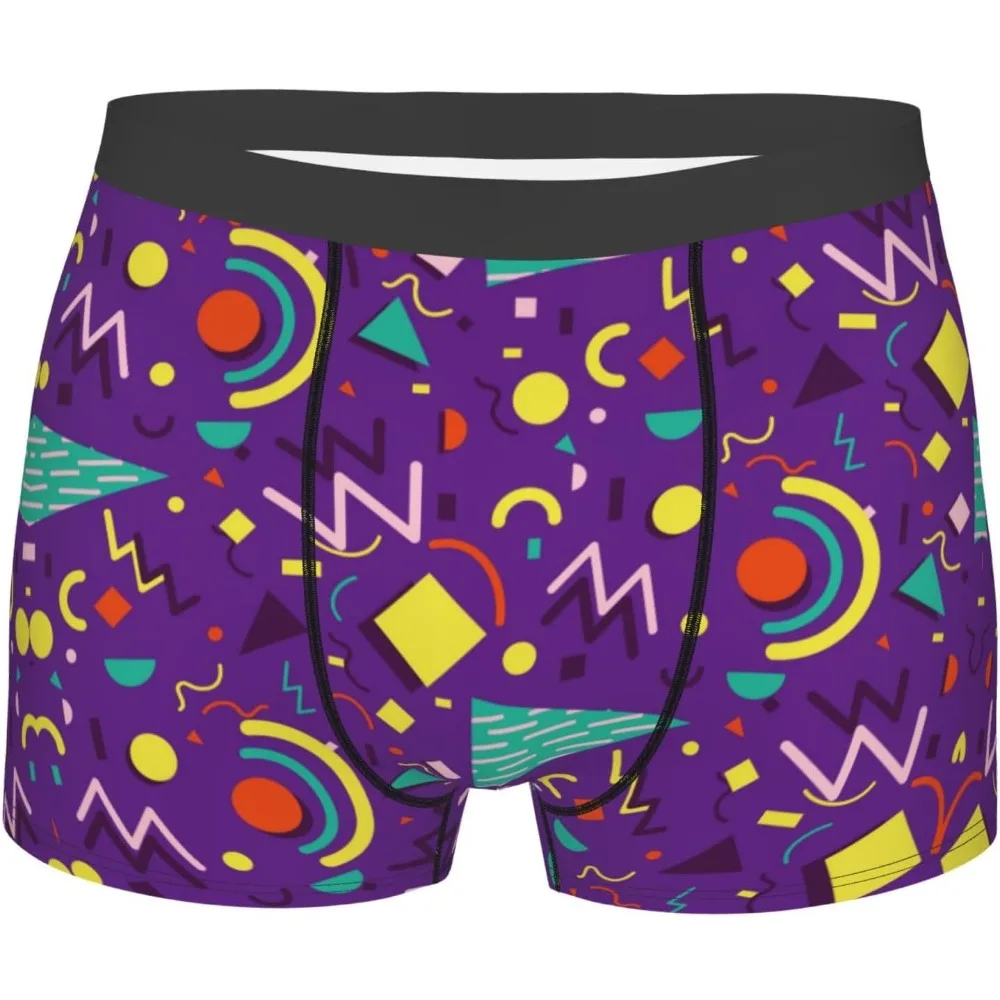 

Retro 80s Style Underwear For Men Comfy Cozy Holiday Boxer Briefs Shorts