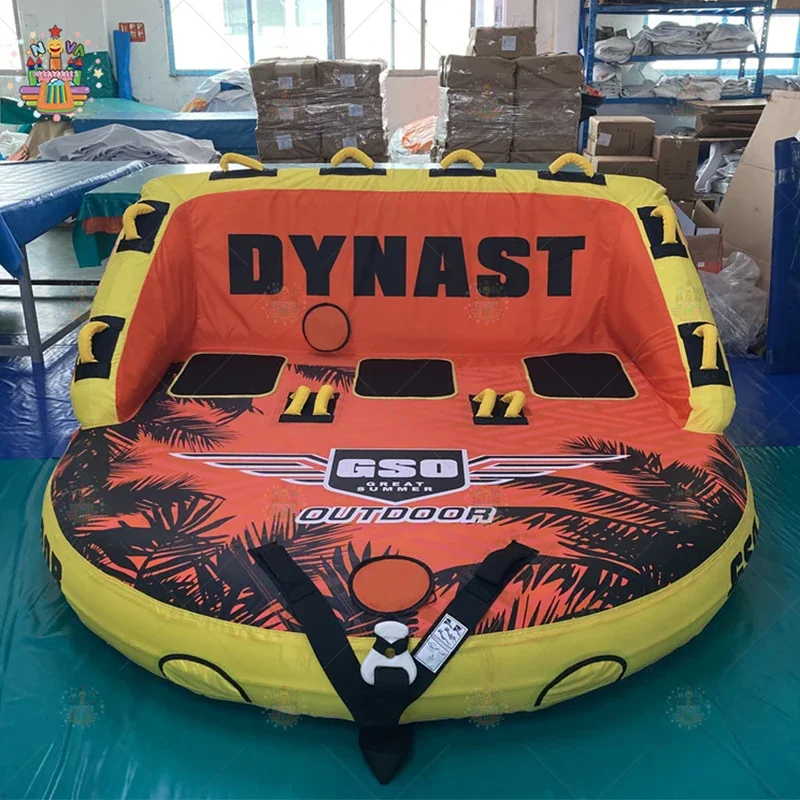 Sea Game Riding Boat Equipment Towable Tube Inflatable Boat Tubes For 3 Person Boating Inflatable
