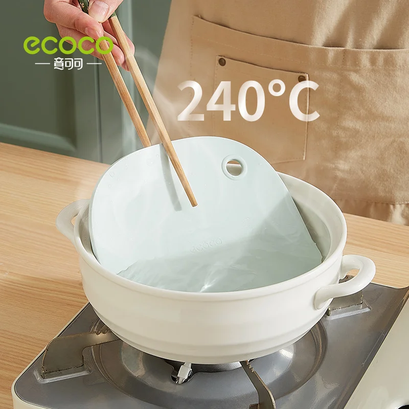 ECOCO Silicone Coaster High Temperature Resistant Coaster Anti-scald Pot Mat Non-slip Table Mat Insulation Pad Kitchen Gadgets