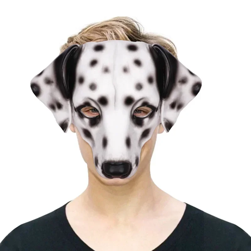 Cute Dalmatian Dog Mask for Men and Women Ideal for Role Playing Adult Dance Parties Bar Events Cosplay Props