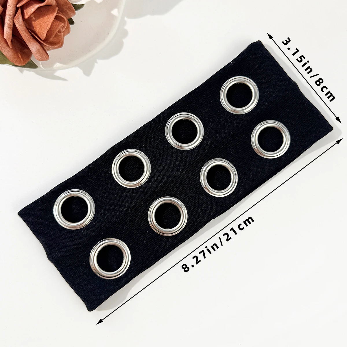 

Unisex Rock Headband – Hip-Hop Punk Style Metallic Mesh Headwrap for Music Festivals