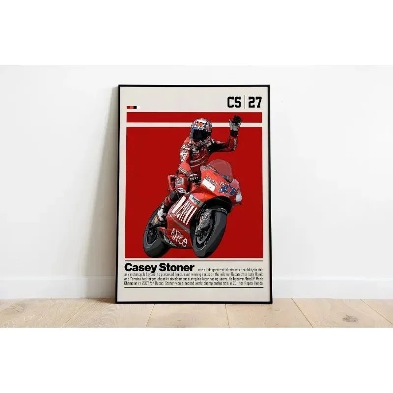 Modern Motorcycle Racing Sports Celebrity Wall Art for MotoGP Fans Canvas Painting Poster Decor for Bedroom Living Room Office