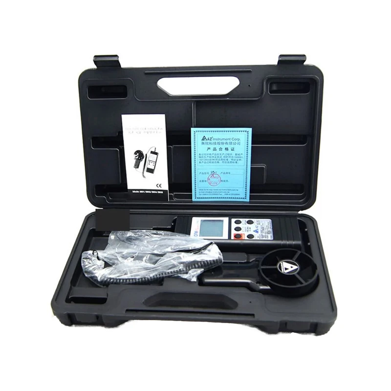 AZ-8901 RPM Counter with Air Temperature and Wind Speed Instrument - Computer Connected