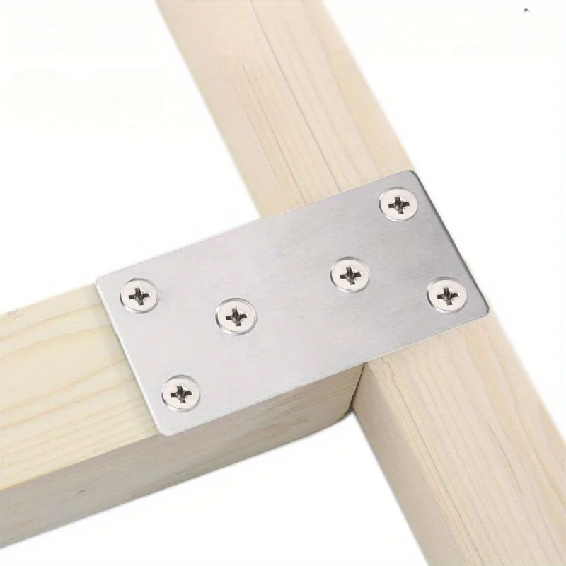 10pcs 6 หลุมวงเล็บแบนซ่อมวงเล็บสแตนเลสไม่มีการซีดจางโครงสร้างที่เรียบง่าย Stable และบริษัทหนาวัสดุ