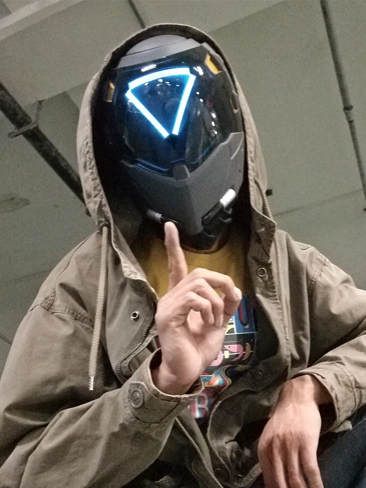 Overwatchs Ana Shrike Cosplay Mask Prop FRP for Video Transform Costume