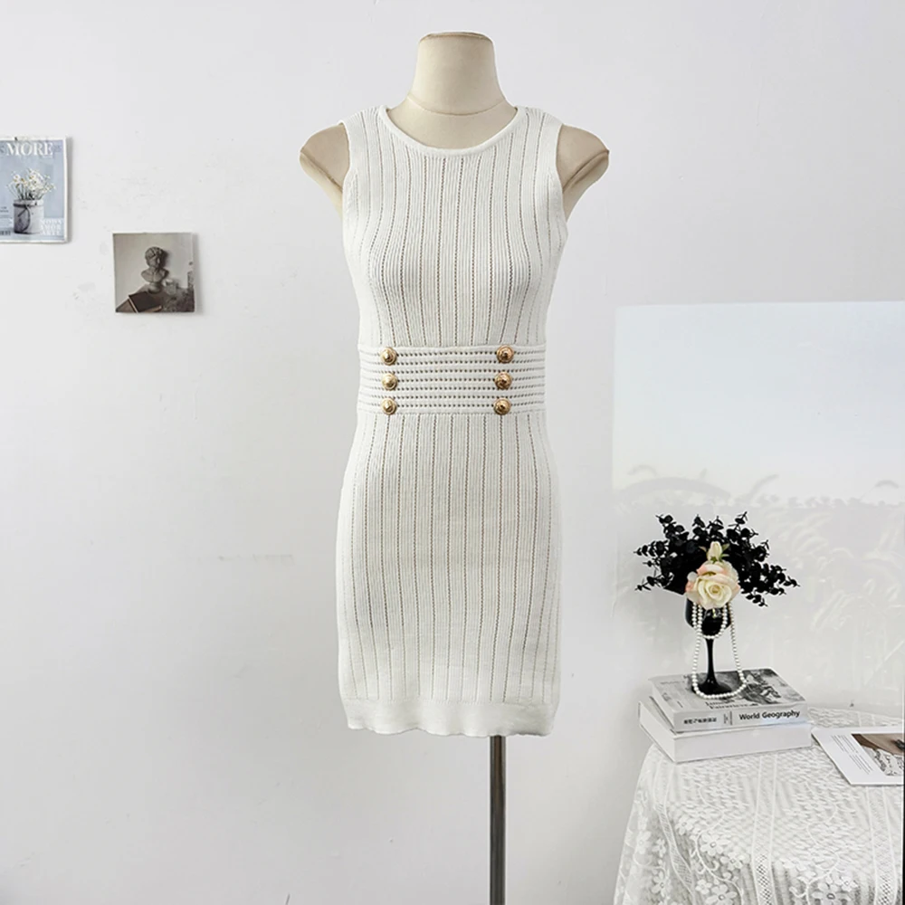 شير شريط متماسكة السترة اللباس أسلوب بسيط بلا أكمام اللباس سليم صالح مثير فساتين الربيع الملابس النسائية فستان لباس غير رسمي