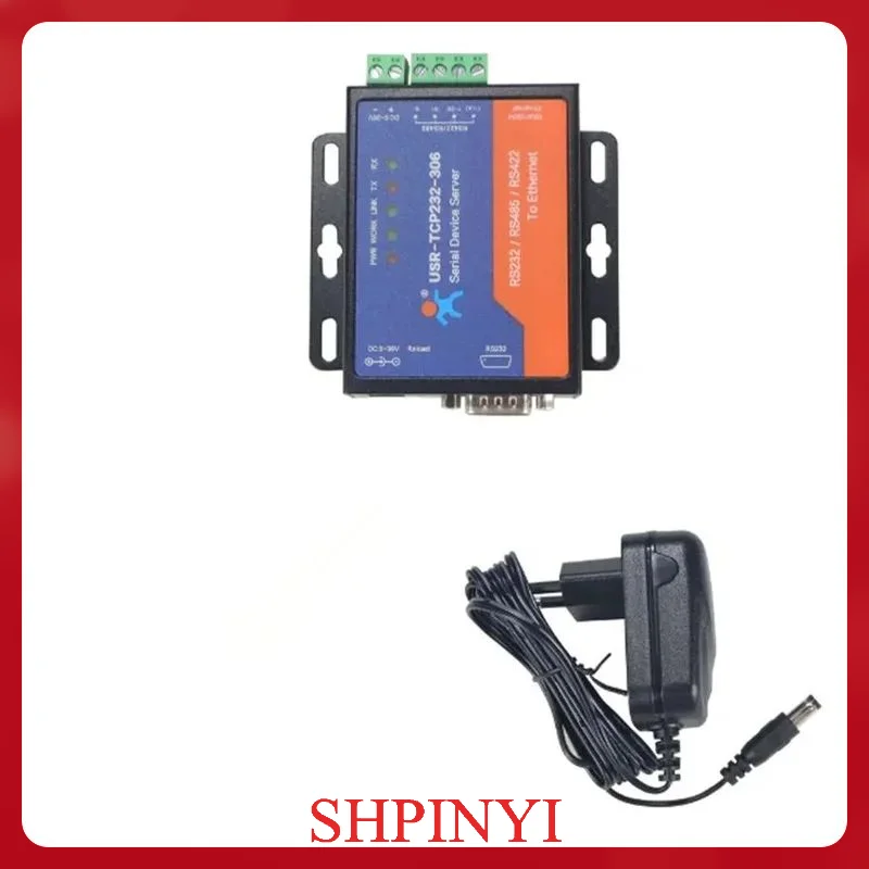 Real USR-TCP232-306 Low cost RS232 RS485 RS422 serial to network ethernet converter with web page function building automation