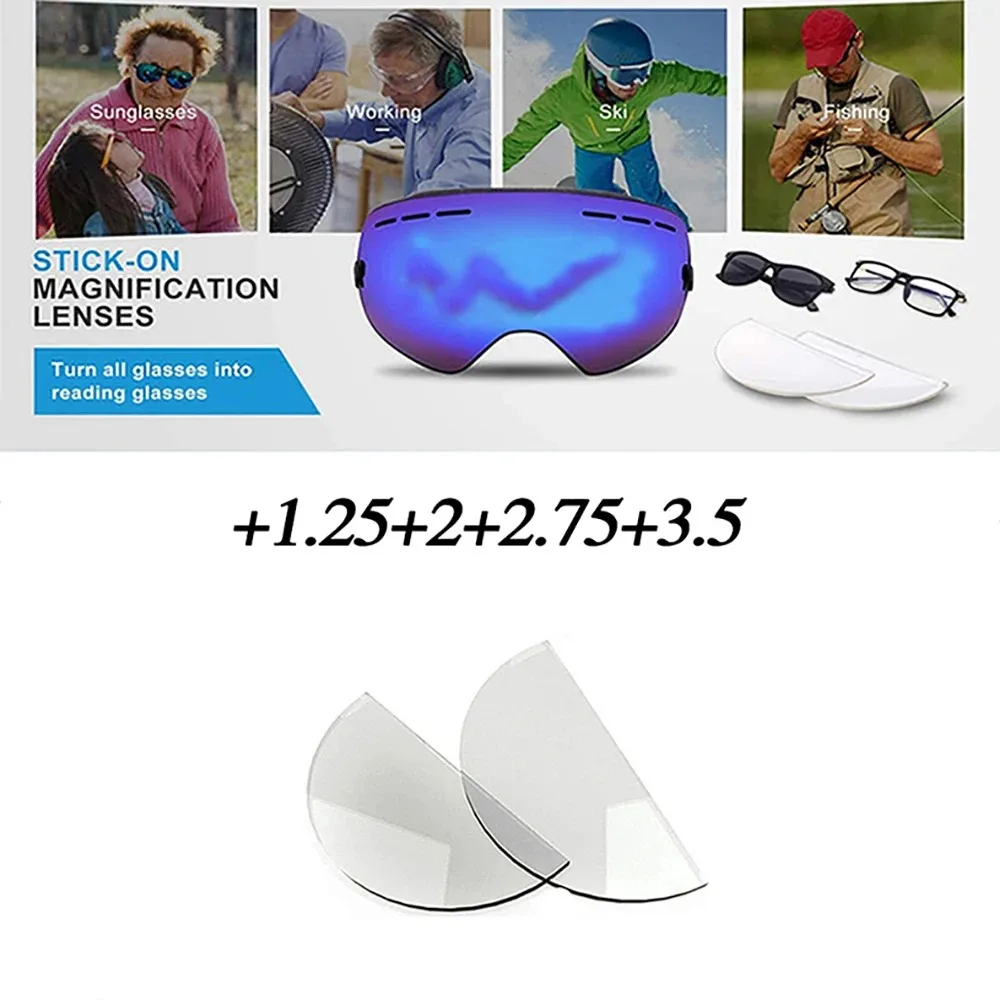 Vergrößerung Wiederverwendbare Bifokallinsen Flüssigsilikon Bifokallinse Stick-on Presbyoc-Brille Sonnenbrille mit Dioptrien – Detail 7
