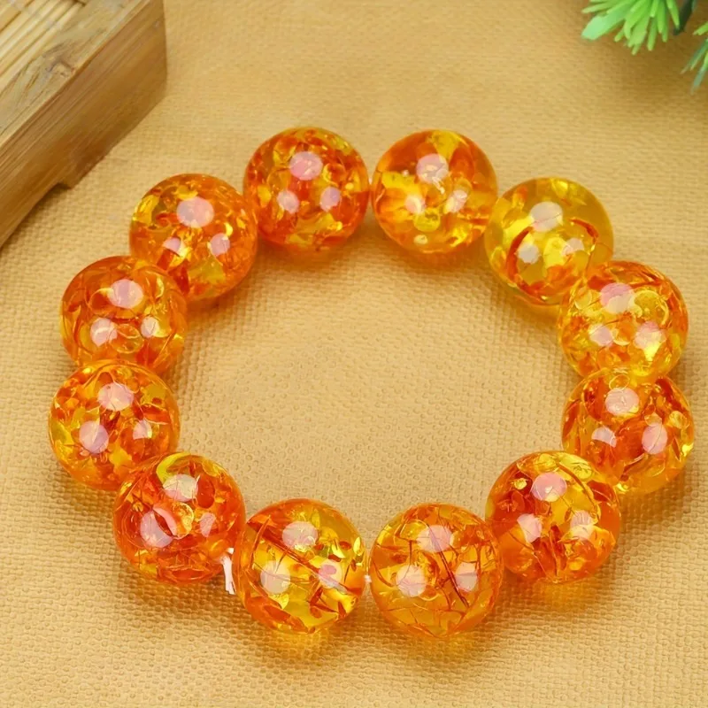 

Amber Honeycomb Beaded Bracelet, Retro Fashion Men's and Women's Models Are Suitable for Daily Wear