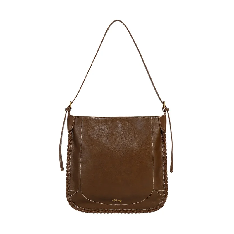 

Disney Vintage Buckle Bucket Bag Large Capacity Tote Shoulder Bag for Women Commute Work Travel Daily Use