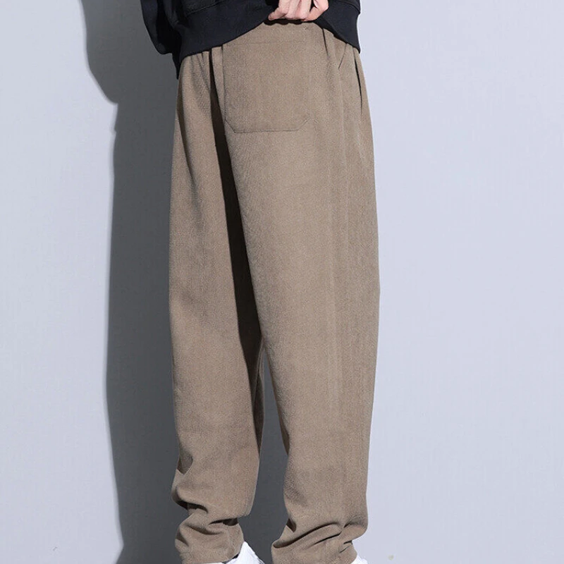 Прямые однотонные повседневные универсальные зауженные брюки с эластичной резинкой на талии и длинными рукавами, весна-лето 2023 г.