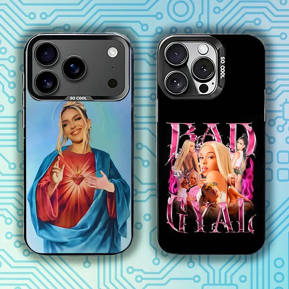 

B-Bad Gyal Da Me Phone Case For iPhone 17,16,15,14,13,12,11,Pro,Max,Plus,E,Air,Mini Black Tpu Cover