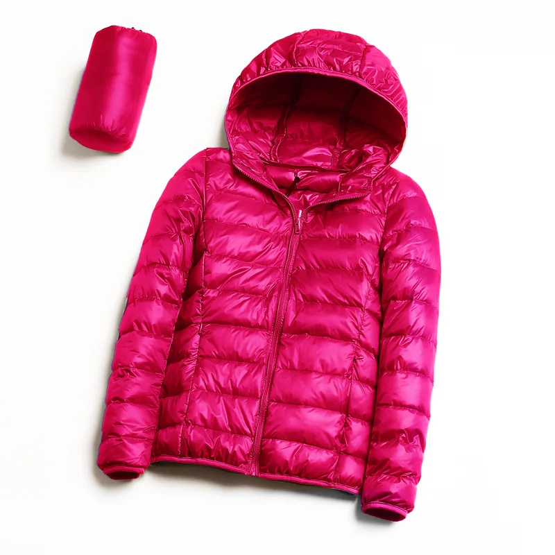 Casual Autumn Clothes Women's Coat Thin Down Jacket for Women Hooded Down Jacket for Short Women