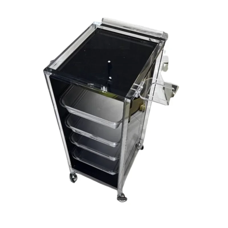 Nordic Beauty Salon Trolley Barbershop Hairstylist Perm Dye Storage Tool Cabinet Creativity Salon Furniture Kosmetik Wagen