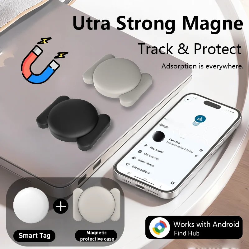 Car Rental Location Tracker Work with Android Google's Find Hub App Remote Positioning Animal Finder for Pixel Xiaomi Moto GMS
