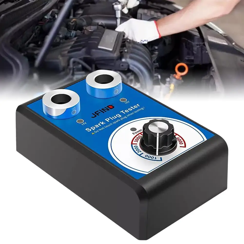 NEW Car Spark Plug Tester Dual Hole Spark Nozzle Ignition Tester Automotive US Accurate UK Maintenance System Instruments E F9R3