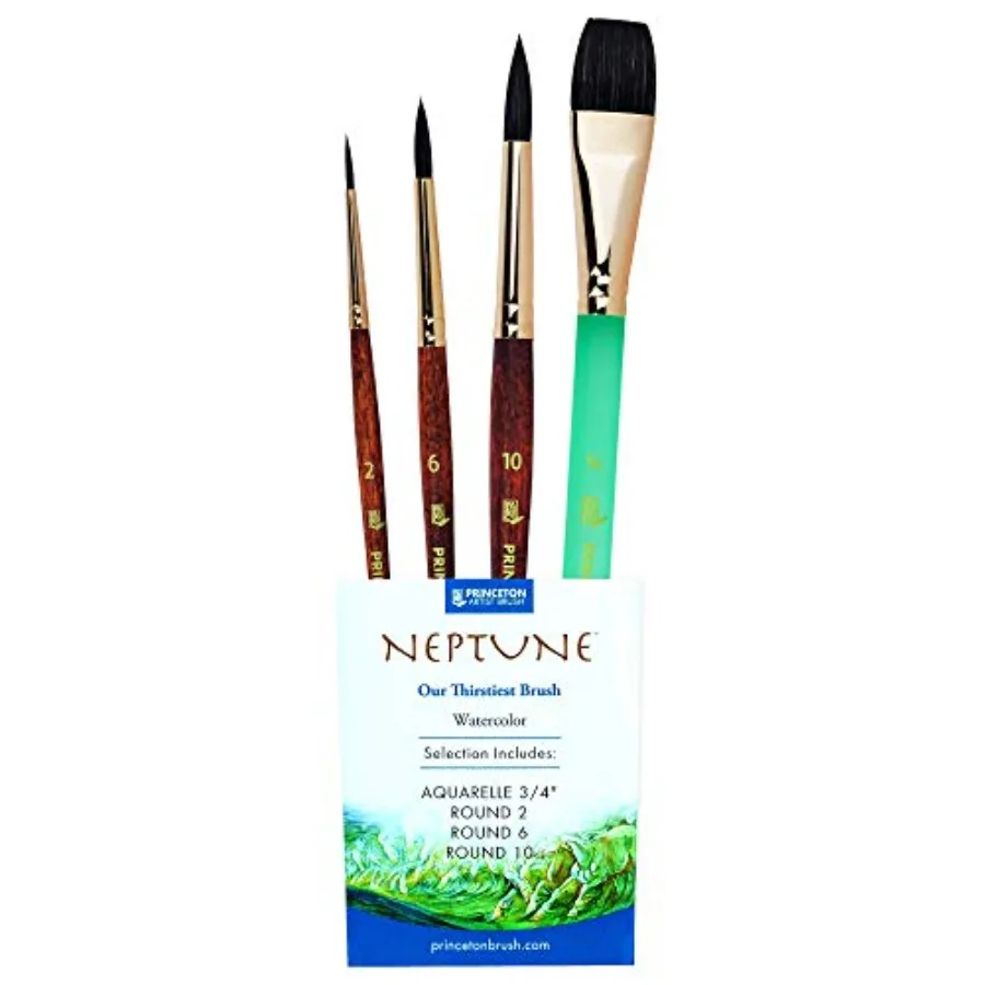 

Neptune 4750 Series Watercolor Brush Set Watercolor Brushes Professional Soft Synthetic Squirrel Hair Artist Water Paint Brush