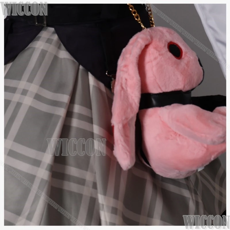 Kawaii Idol Costume White Coat Dress Wig Bow Goth Lolita Halloween Cosplay Nijisanji Vtuber Maria Marionette Navidad Carnaval - view 5