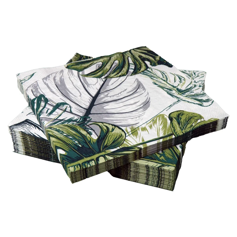 

50 pieces per pack 3layers thickening colored printed paper napkins party tissues 33*33cm square disposable napkins