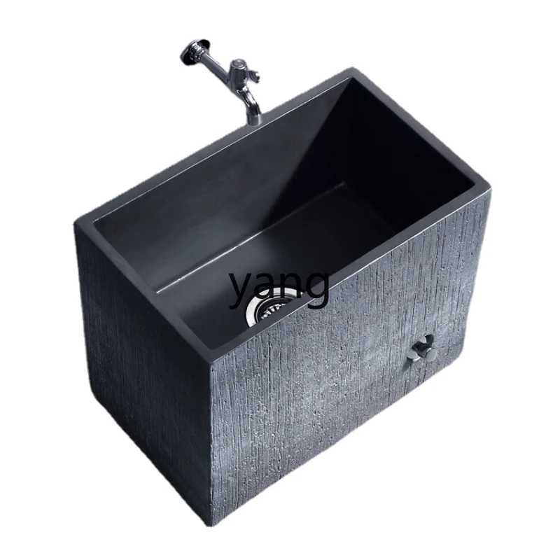 

CX Black Stone Pattern Medium and Large Household Mop Sink Bathroom Balcony Mop Slot