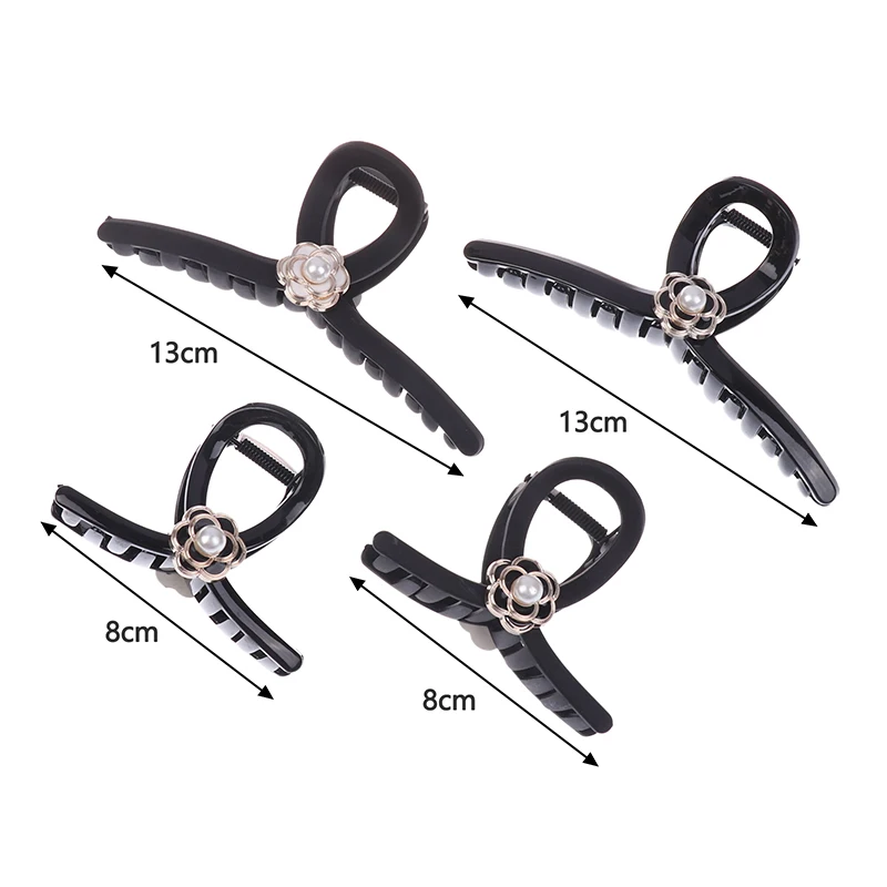 1PC Elegant Camellia Girls Barrette Fashion Women Hair Claw Clips Hairpins Bath Clip Ponytail Clip Hair Accessories Gift