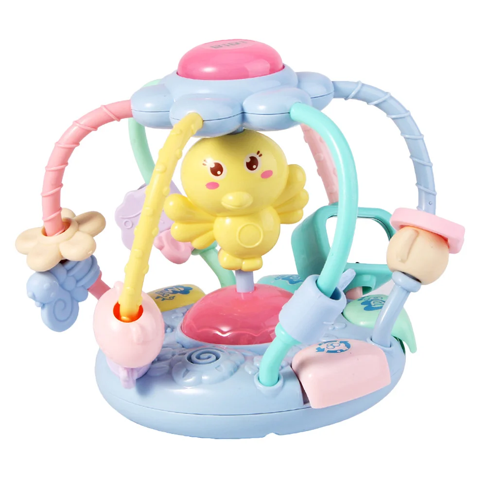 لعبة قبضة اليد ألعاب الموسيقى الإضاءة الطفل التعليمية مضغ عضاضة الاطفال العروة طفل صغير #2