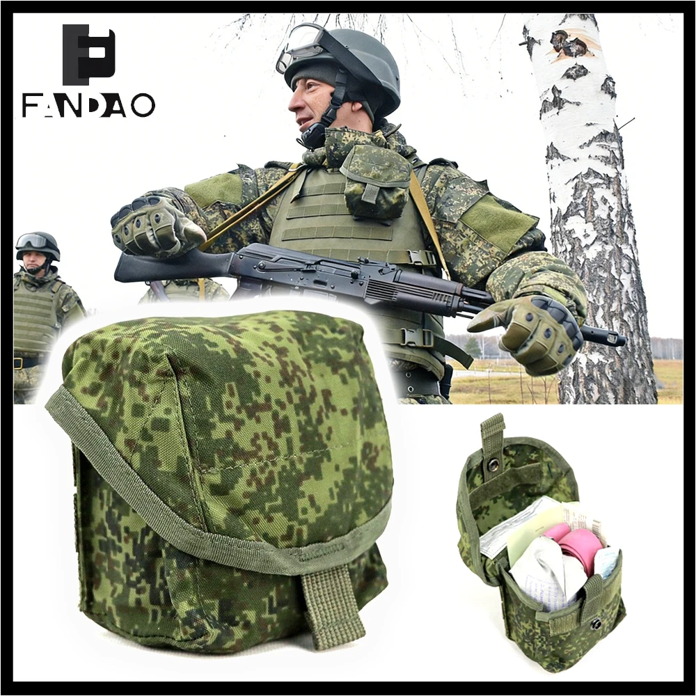 

Tactical Russian Camouflage First Aid Kit IFAK Emergency Medical Kit Pouch With Tourniquet Bandages Airsoft Hiking Camping Gear