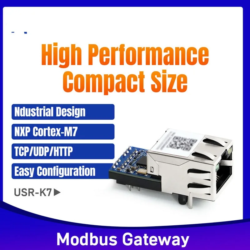 

USR-K7 Industrial Super Port TTL UART Ethernet Module with Modbus RTU to TCP