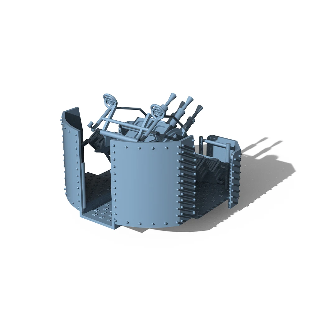 Yao\'s Studio LY018B 1/144 1/200 1/350 1/400 1/700 Model Upgrade Parts British Navy 2pdr Pompom Gun Elevation Angle With Shield