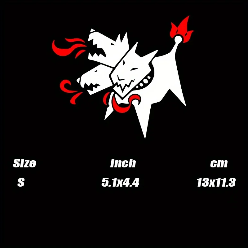 1PC Multi-Mouthed Monster Pattern Sticker (White Red) - Waterproof Vinyl Decal for Car Laptop Decorative