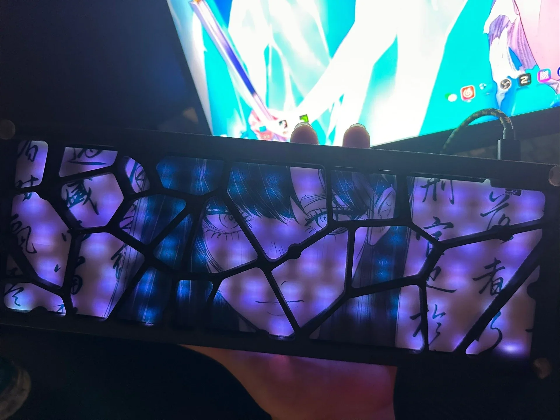 

Holy60 Keyboard Base Plate Custom Anime hollow Keyboard Case Base Acrylic for GH60/mad60/Wooting/rakka Keyboard Plate Accessory