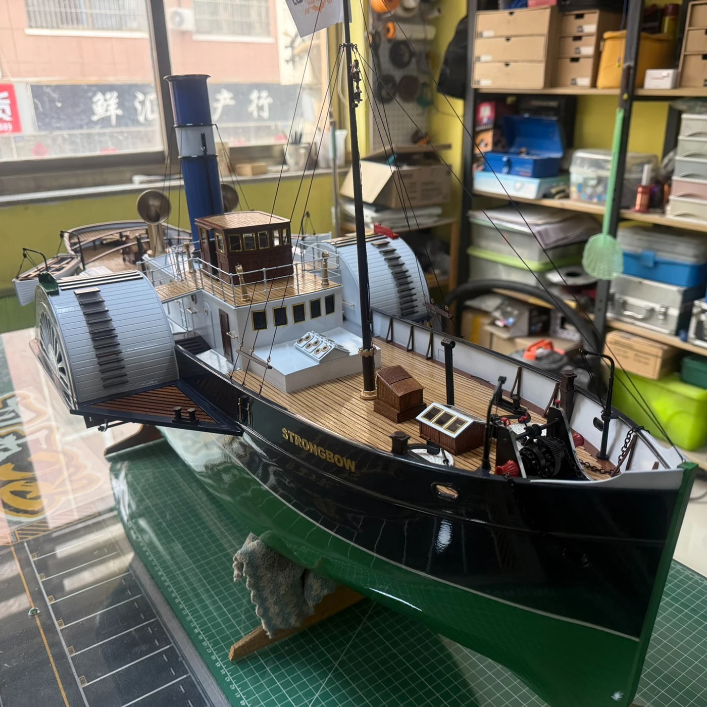 เรือบังคับวิทยุ 1/48 ขนาด 118 ซม. แบบจำลองเรือใบพัดพร้อมธนู รีโมทคอนโทรล เรือบังคับมอเตอร์คู่ รุ่น RTR ของเล่นสำหรับผู้ใหญ่ ของขวัญ