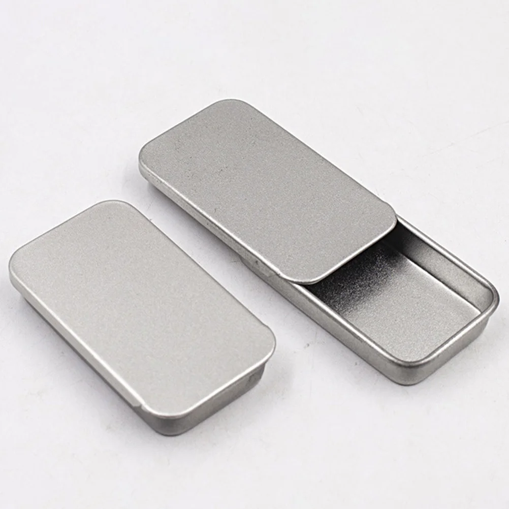 

18Pcs Tinplate Cans Empty Tins with Lid Lip Balm Storage Rectangular Metal Containers Tin Box Tin Box with Lid