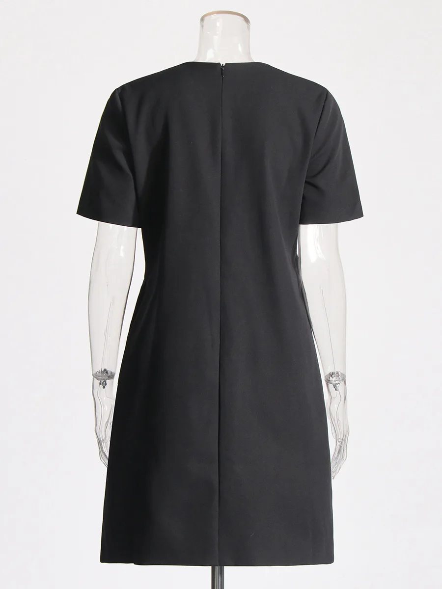 Women elegant fashional solid dress with bowkot,vintage stylr,perfect for office and daily,summer and autumn