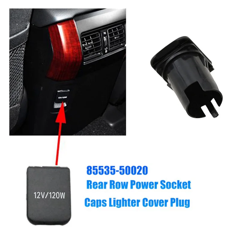 85535-50020 Rear Row Power Socket Cover for Toyota Lexus 4RUNNER Corolla Prado Alphard Cigarette Lighter Panel Plug Caps