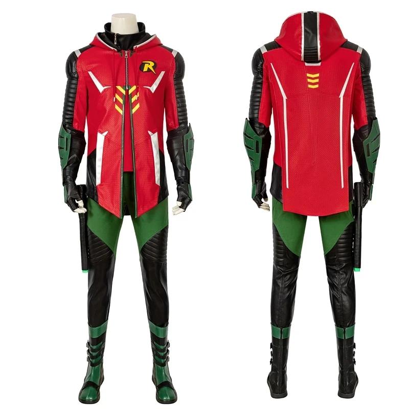 

Adult Superhero Robin Costume Halloween Outfit Game Gotham Knights Cosplay Costume for Men Suit Jacket