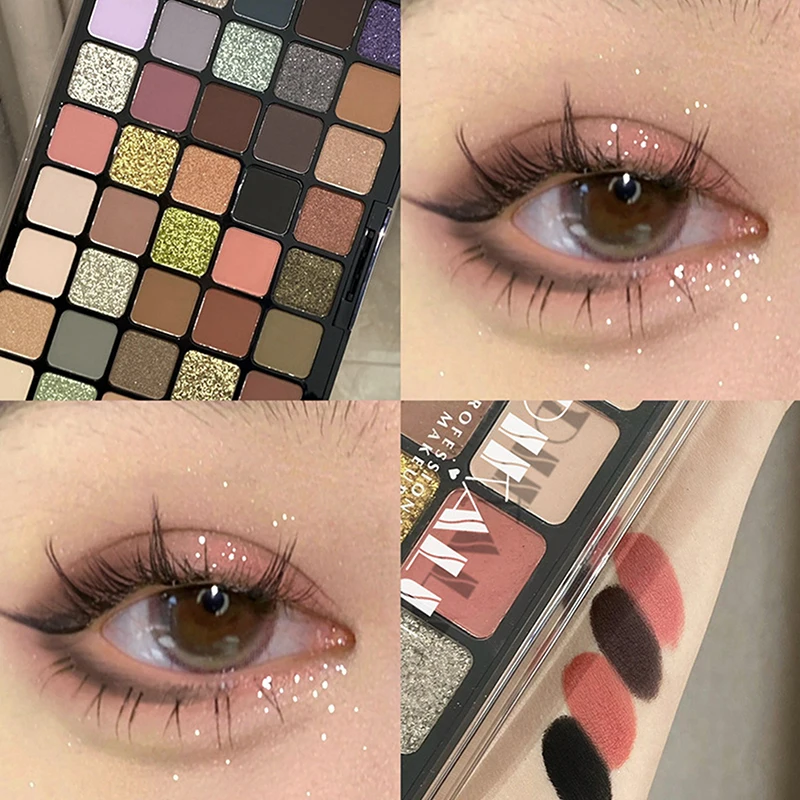 Paleta Cieni do Powiek Shimmer 40 Kolorów Cienie do Powiek Matowe Brokatowe Pigmentowe Cienie do Powiek Wodoodporna Koreańska Paleta do Makijażu Kosmetyki