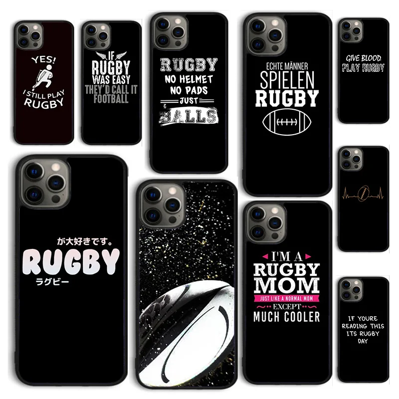 Autumu Rugby Ball Phone Case Cover for iPhone 16 15 12 mini 11 13 14 Pro Max SE 2020 Apple 6S 7 8 Plus Coque