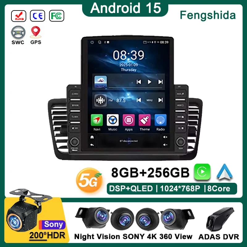 

9.7 inch Android 15 Car For Subaru Outback 3 Legacy 4 2004 2005 2007 2008 2009 Car Radio Multimedia Video Player GPS Navigation