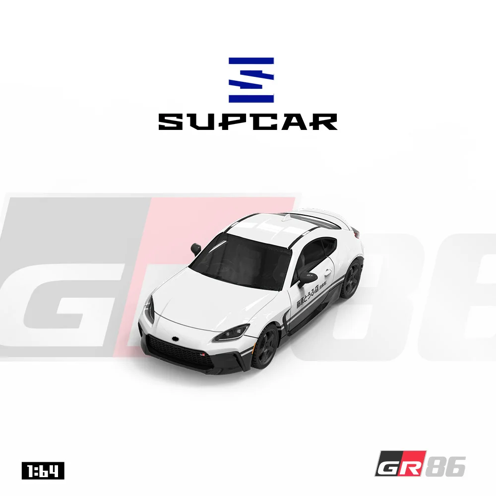 *Pre-orden* SUPCAR 1:64 GR86 Tienda de Tofu, Modelo de Coche Fundido a Presión, Simulación de Vehículo en Miniatura de Aleación para Exhibición en Dioramas, Regalo Coleccionable