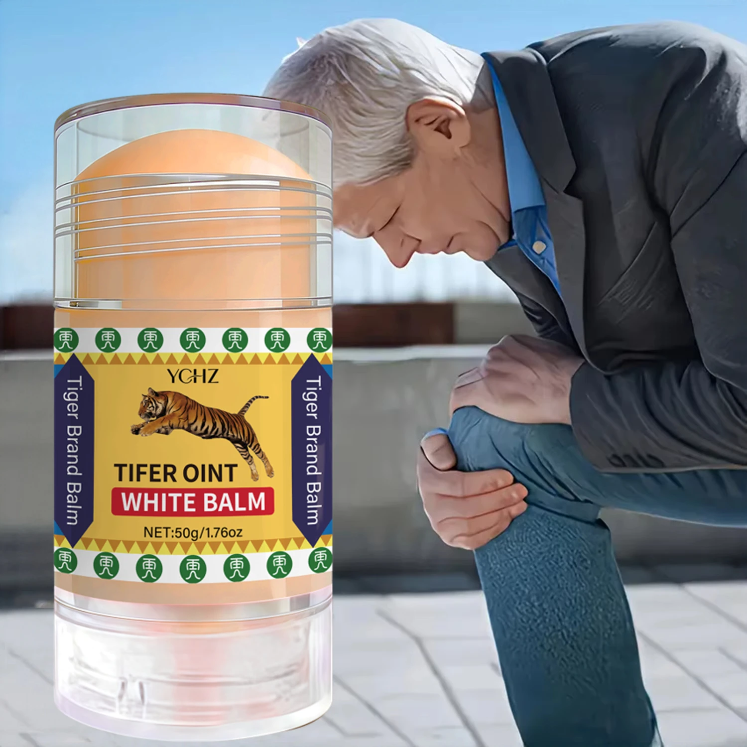 Crème de massage pour le corps Tiger, contenant une mélange de vitamine E et d'huile d'olive, hydrate en profondeur, facile à appliquer et non grasse