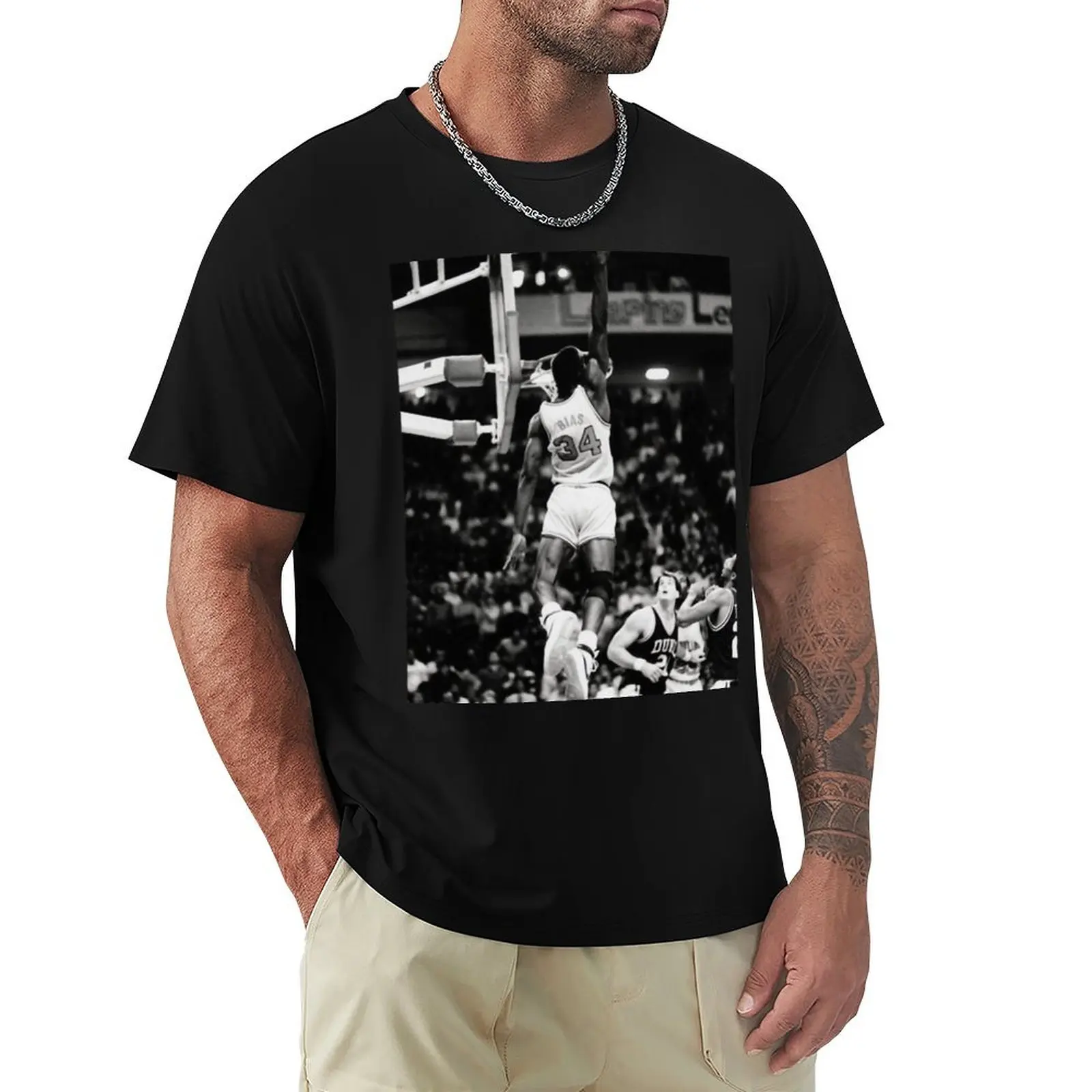 

len bias T-Shirt Soft Casual Short Sleeve Cotton Tee