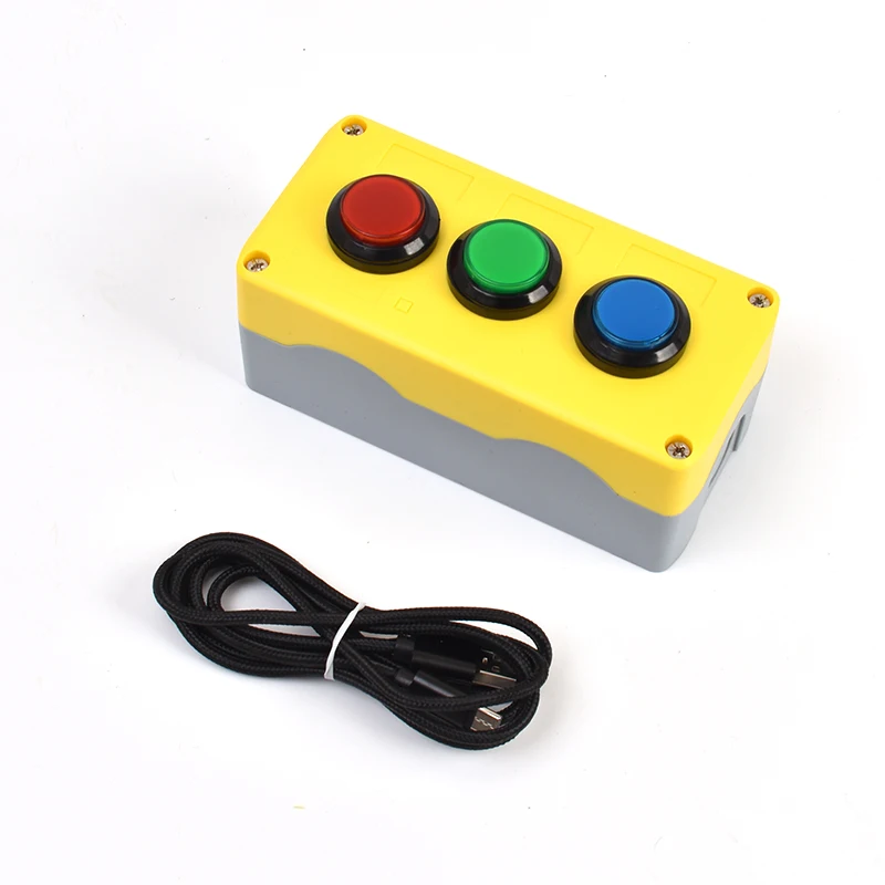 Red Green Blue Socket Full Keyboard Function USB Switch Computer Answer Button Industrial Control CNC Simulation Enter Key