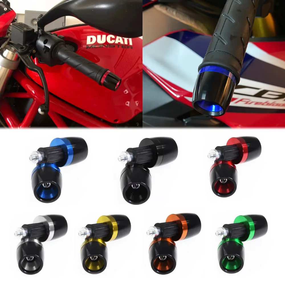 

Наконечники руля, универсальные захваты для Honda Ducati Yamaha Kawasaki 7/8 дюйма 22 мм, противовес на руль мотоцикла, заглушка-слайдер