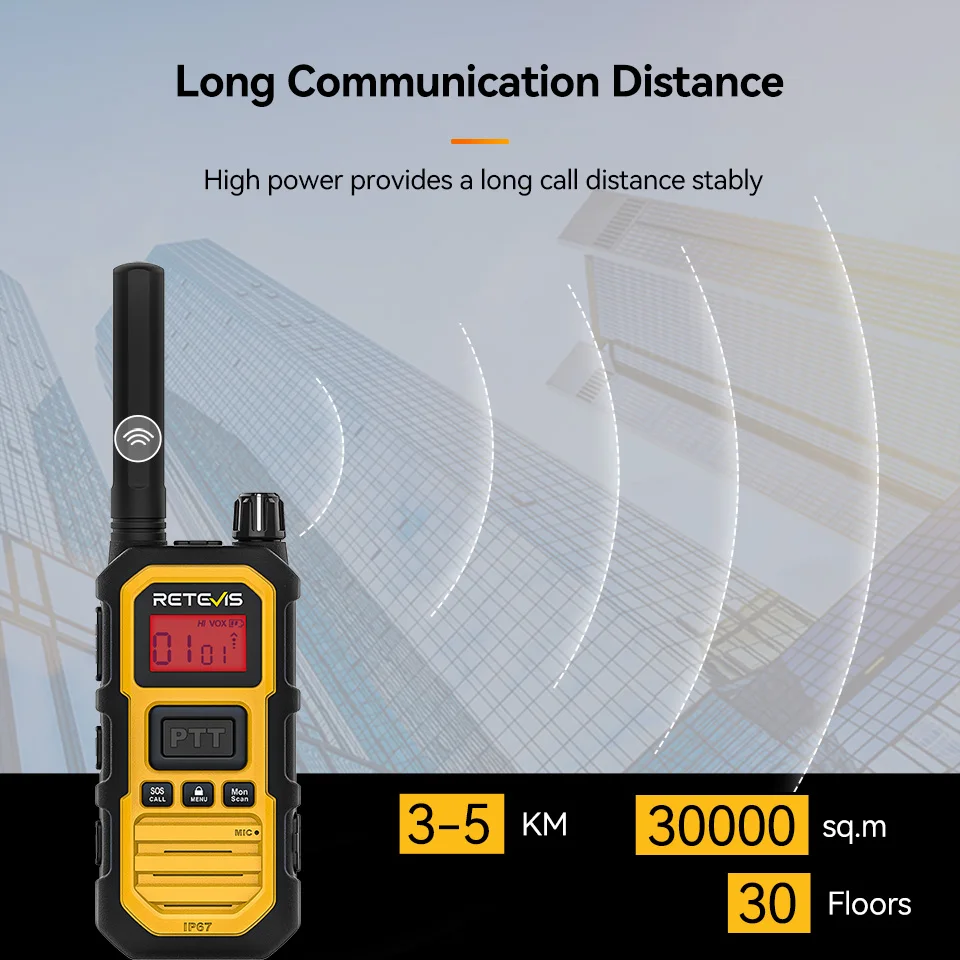Kit 6 Walkie-talkie Retevis RB648 Plus – IP67 Impermeabili, Batteria 2000mAh, Caricabatterie 6 Vie E Funzione VOX