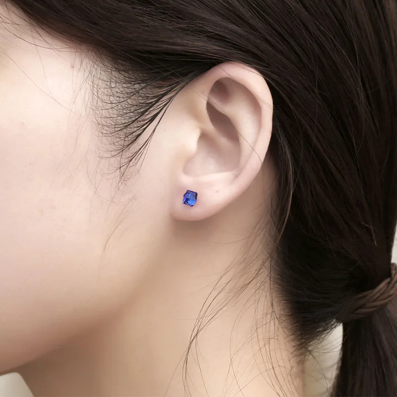 New Lovely Coloful Animal Flower Stud Earrings For Women Girls Stainless Steel Dumbbell Screw Anti-allergy Jewelry Gifts