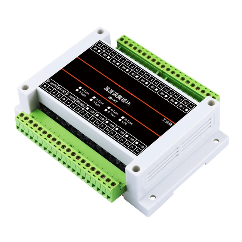 Industrial-grade isolated K-type thermocouple temperature acquisition module with RS485 output (Modbus RTU)